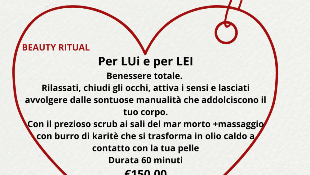 San Valentino trattamenti di bellezza per lui e per lei